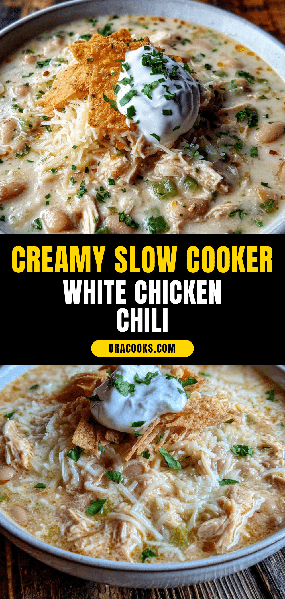 creamy slow cooker white chicken chili recipe