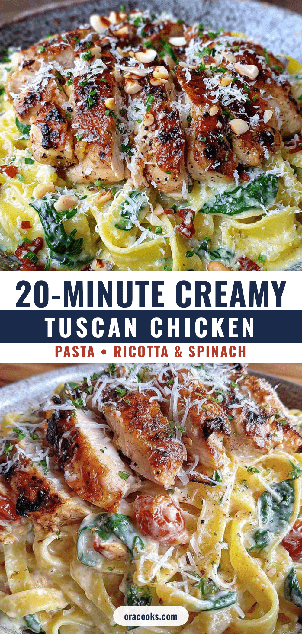 creamy tuscan chicken pasta recipe