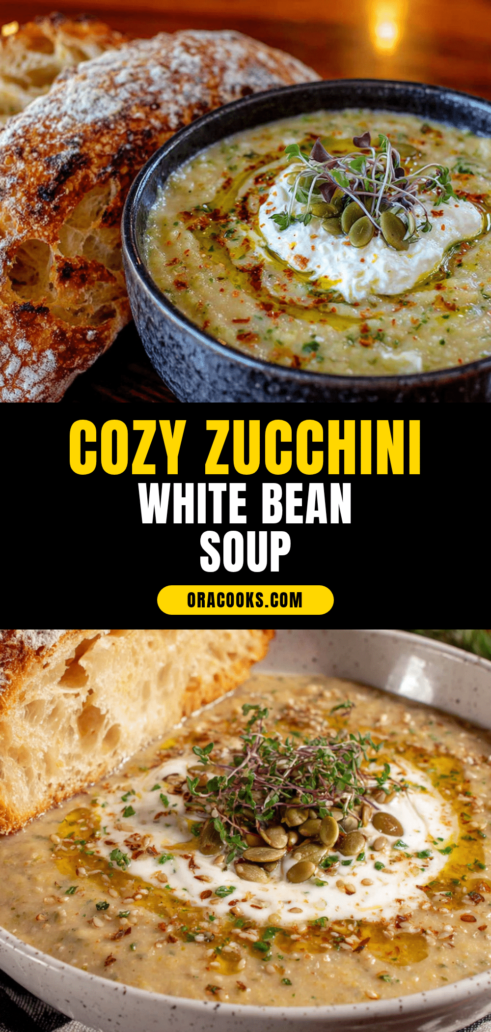 creamy zucchini and white bean soup recipe