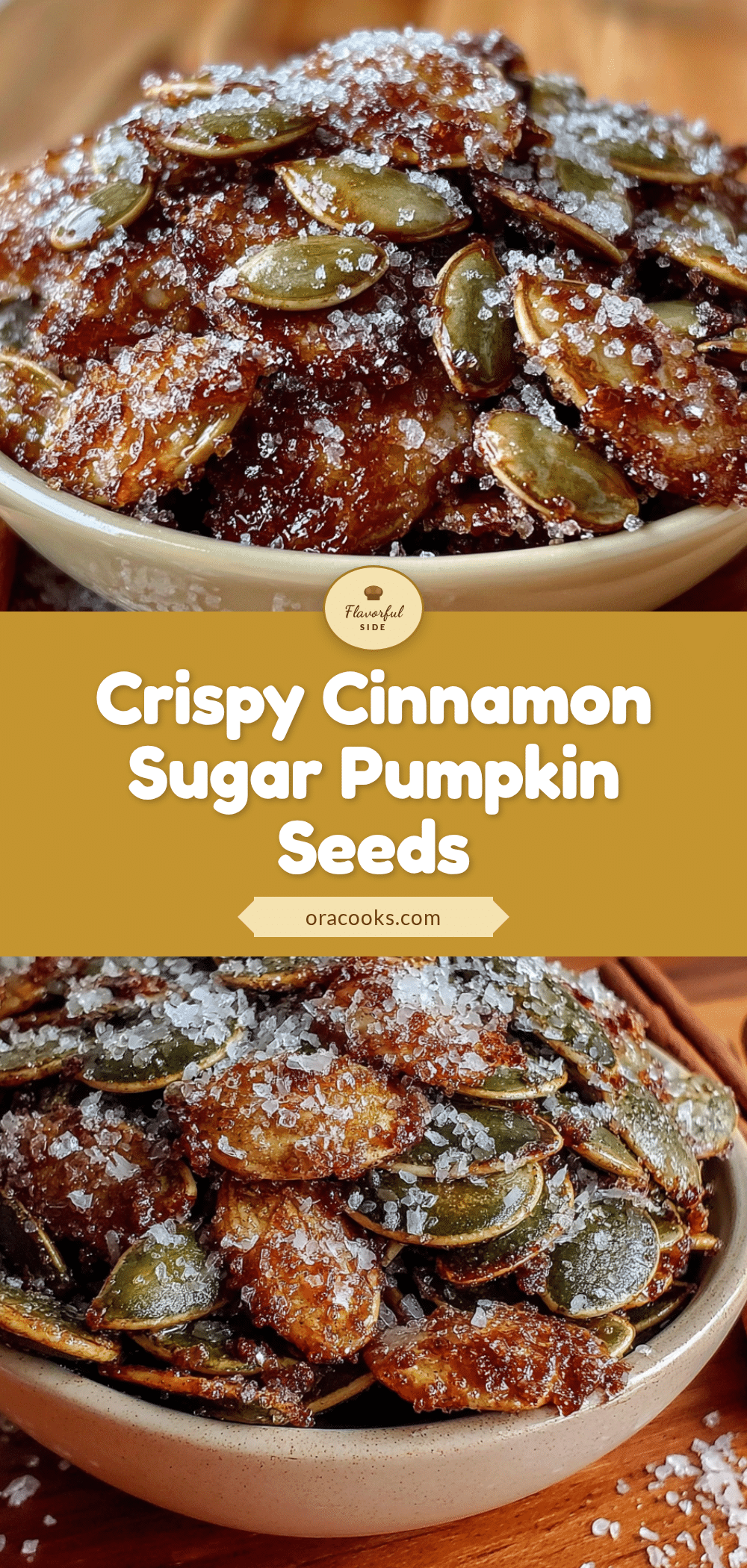 crispy cinnamon sugar pumpkin seeds recipe