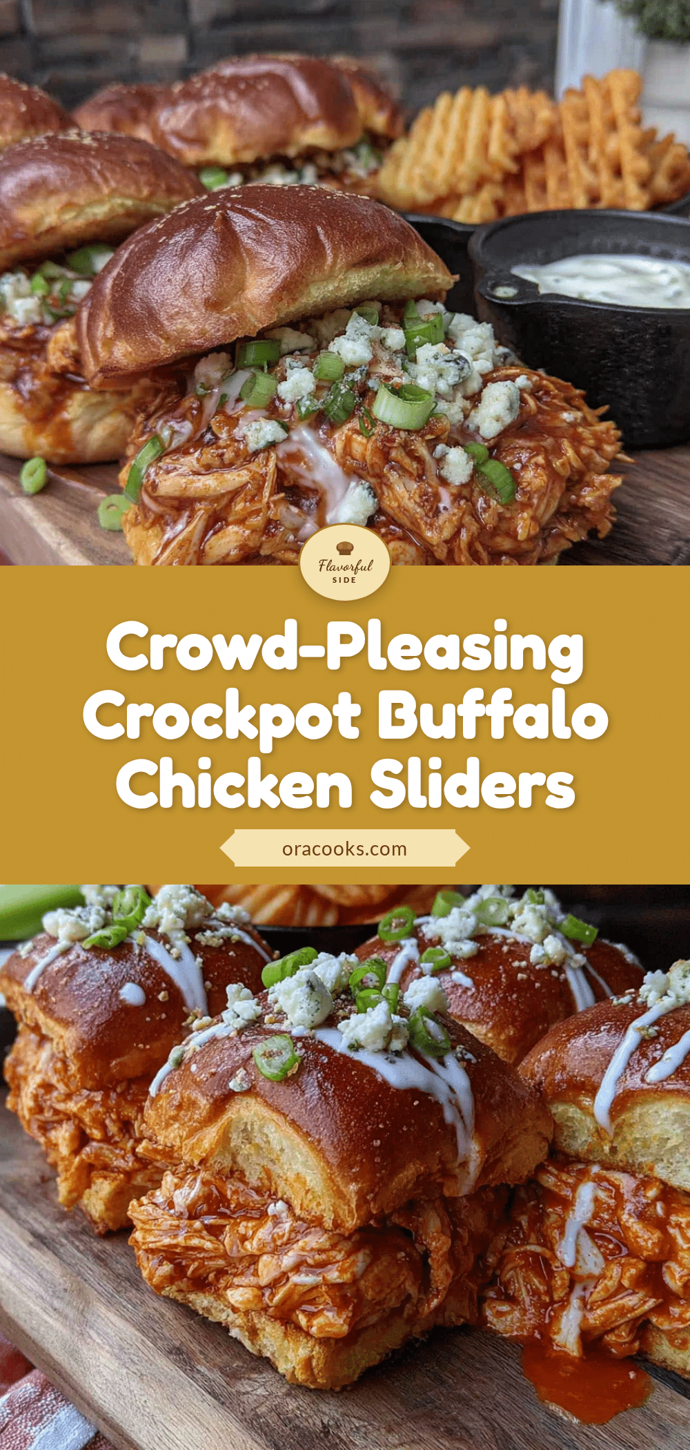 crockpot buffalo chicken sliders recipe