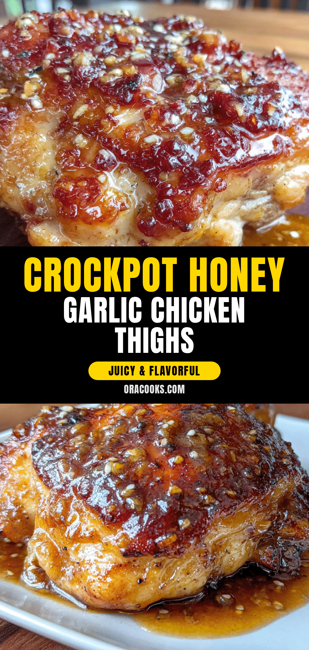 crockpot honey garlic chicken thighs recipe