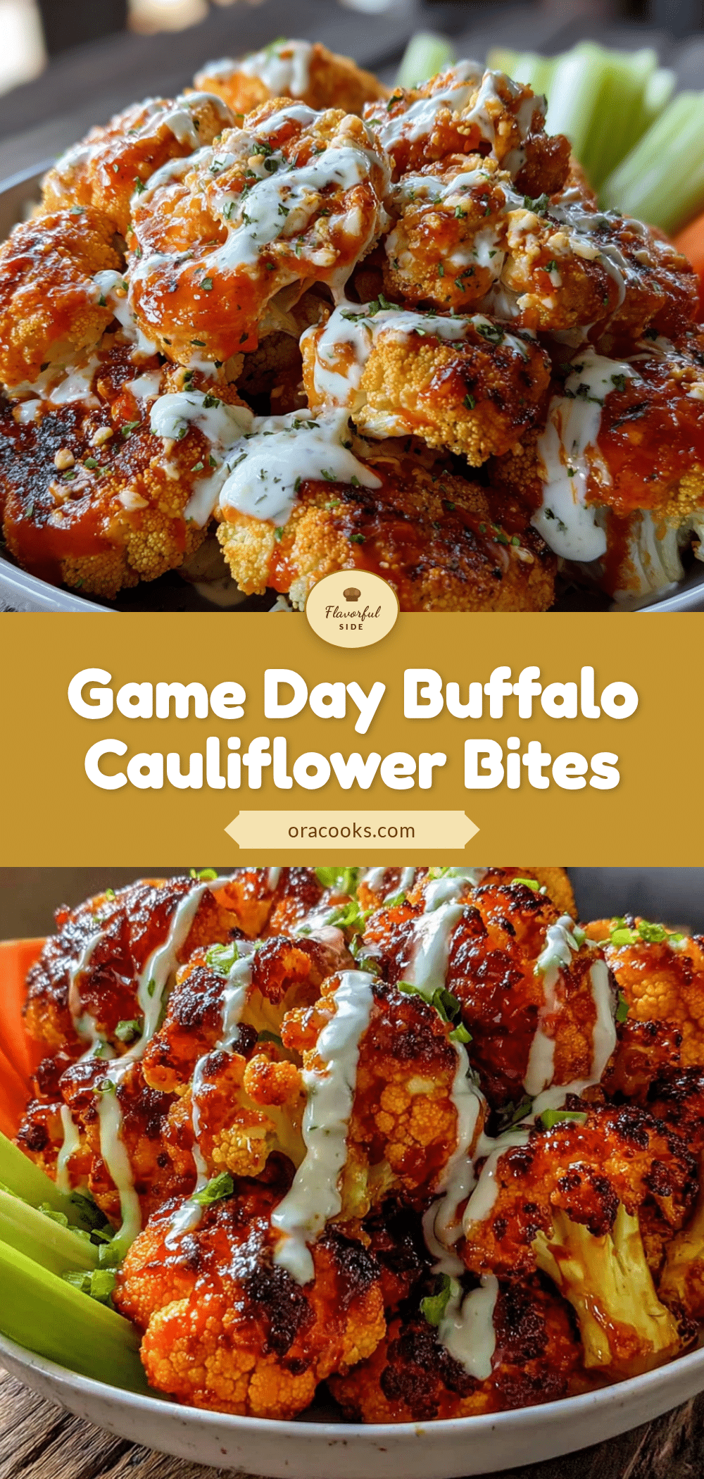 healthy baked buffalo cauliflower bites recipe
