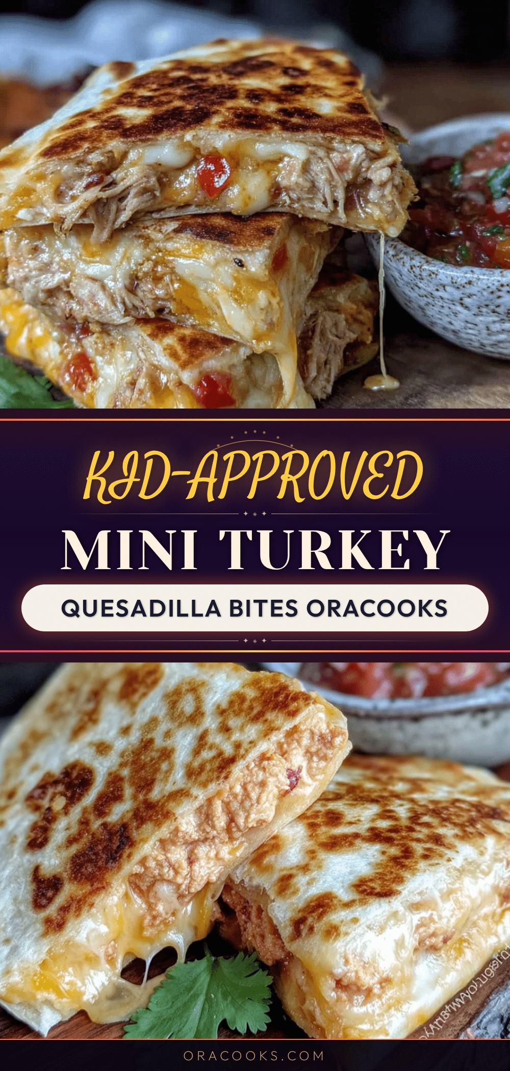 mini turkey and cheddar quesadilla bites recipe
