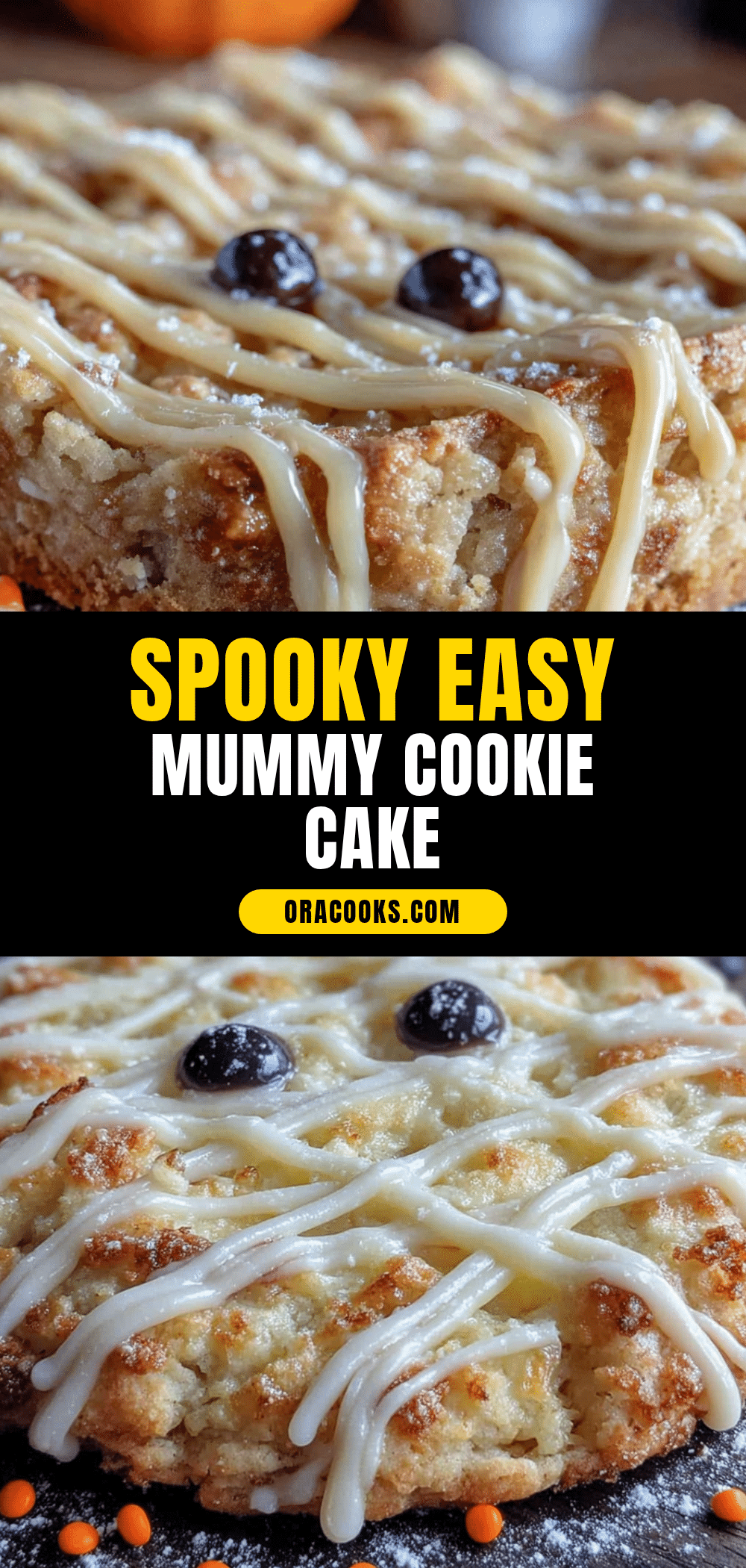 mummy halloween cookie cake recipe