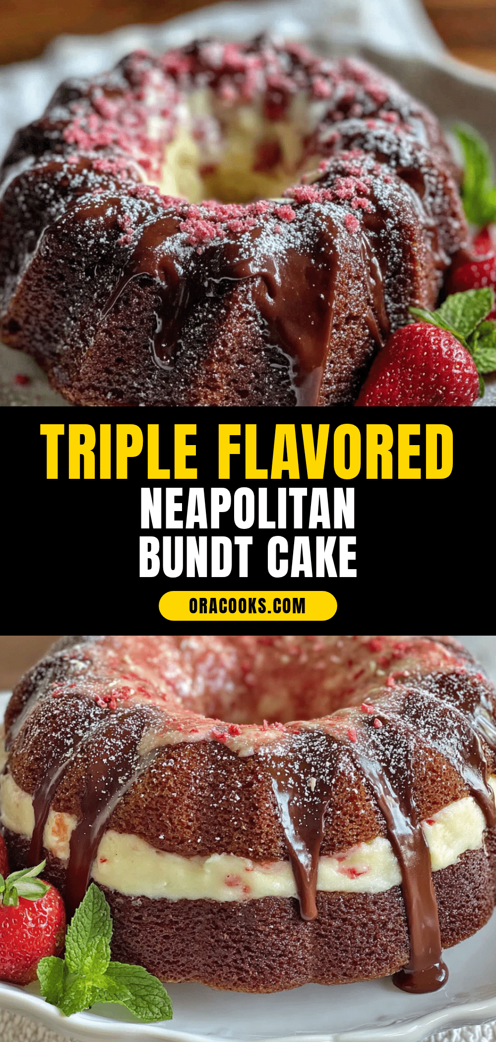 Neapolitan bundt cake recipe