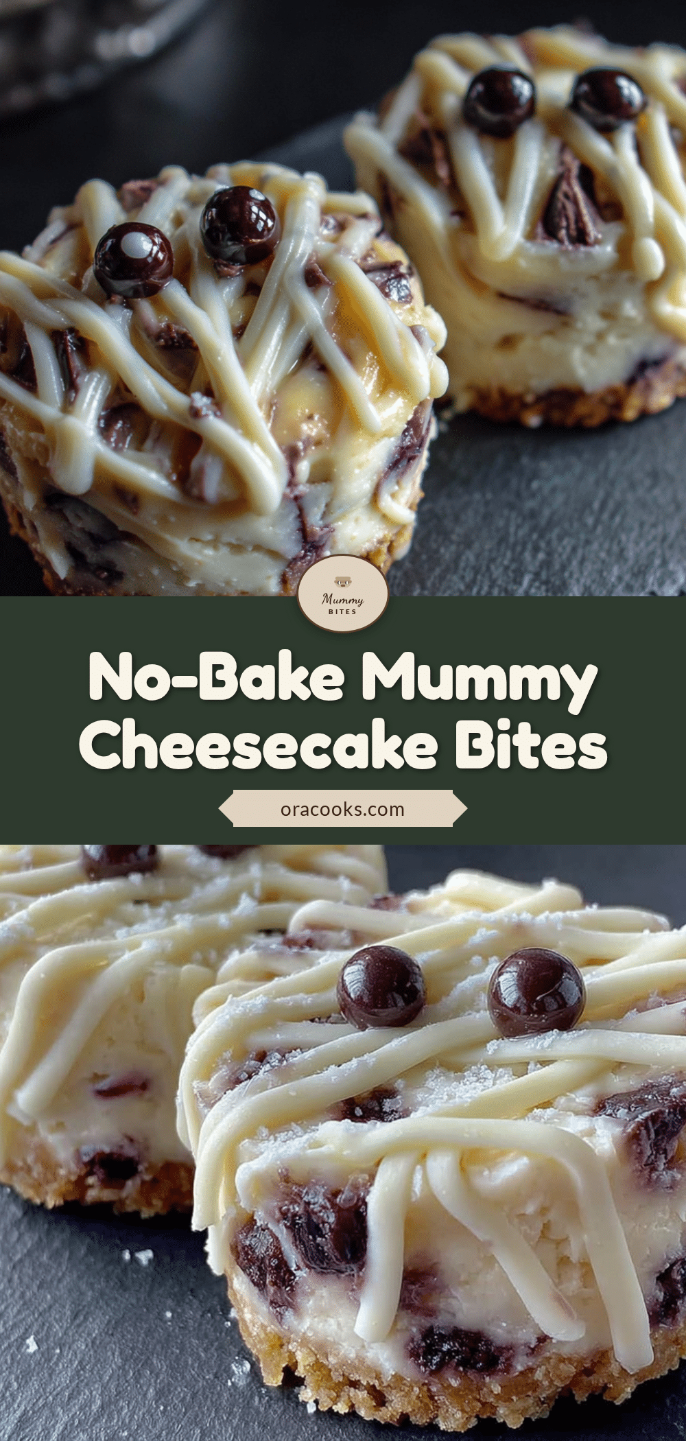 no-bake mummy cheesecake bites recipe