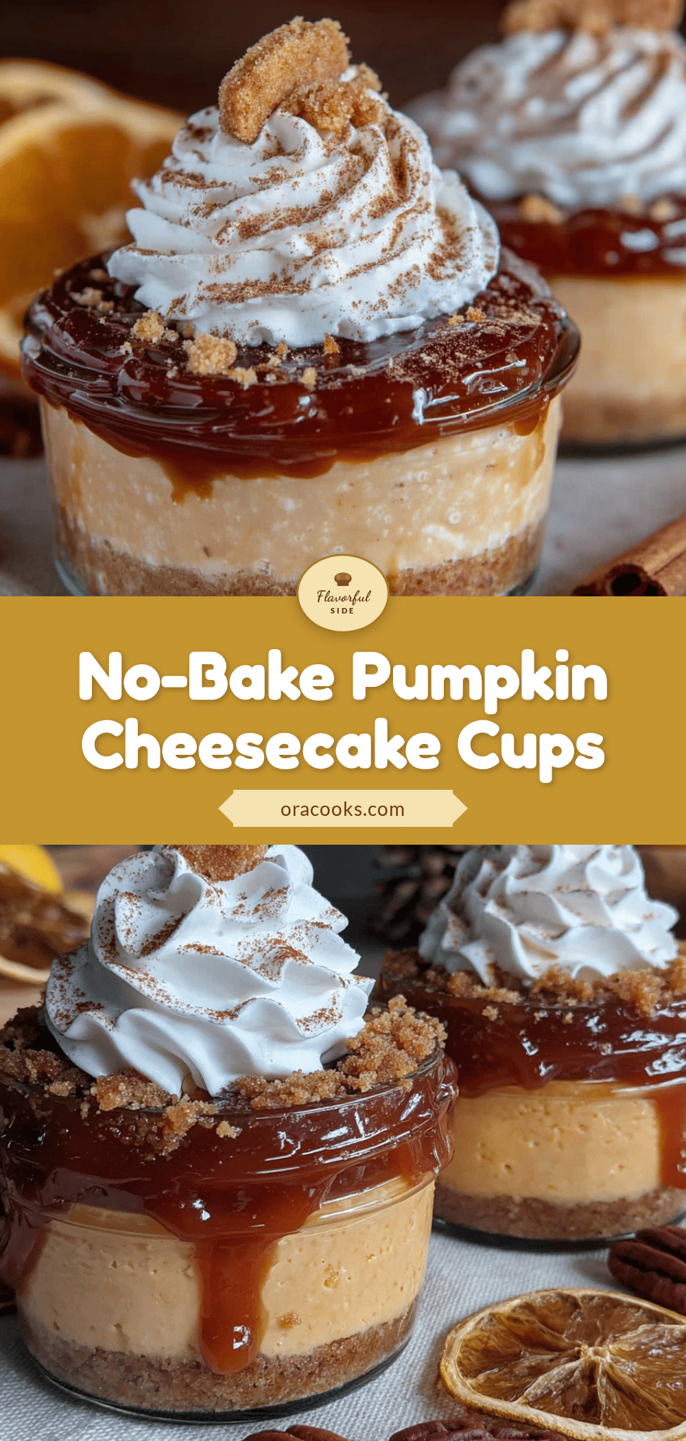 no-bake pumpkin cheesecake cups recipe
