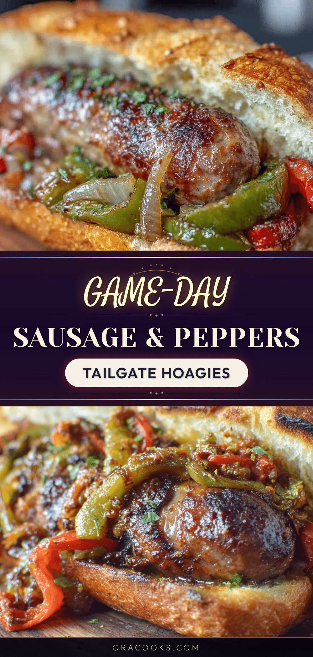 sheet-pan sausage and peppers hoagies recipe