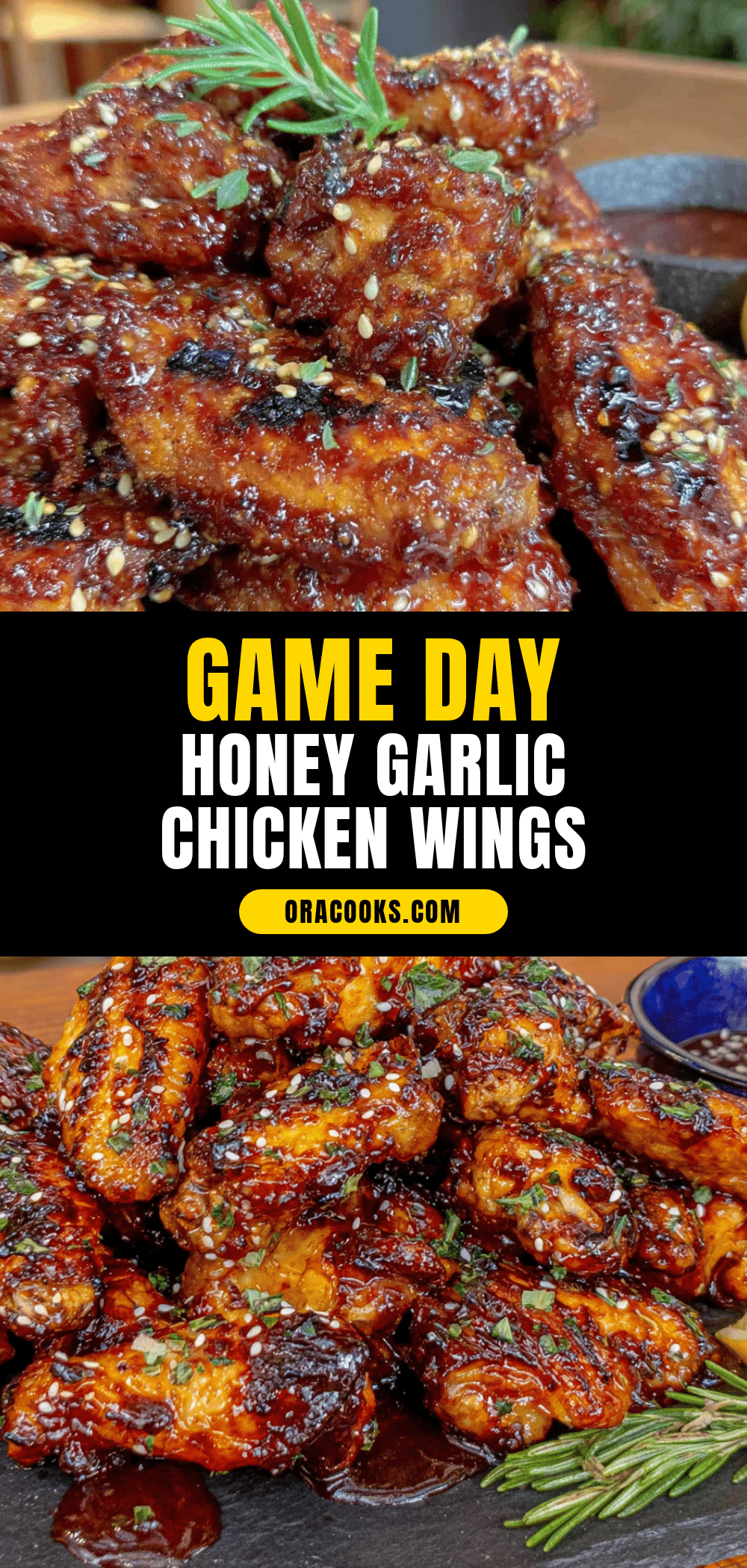 sticky honey garlic baked chicken wings recipe