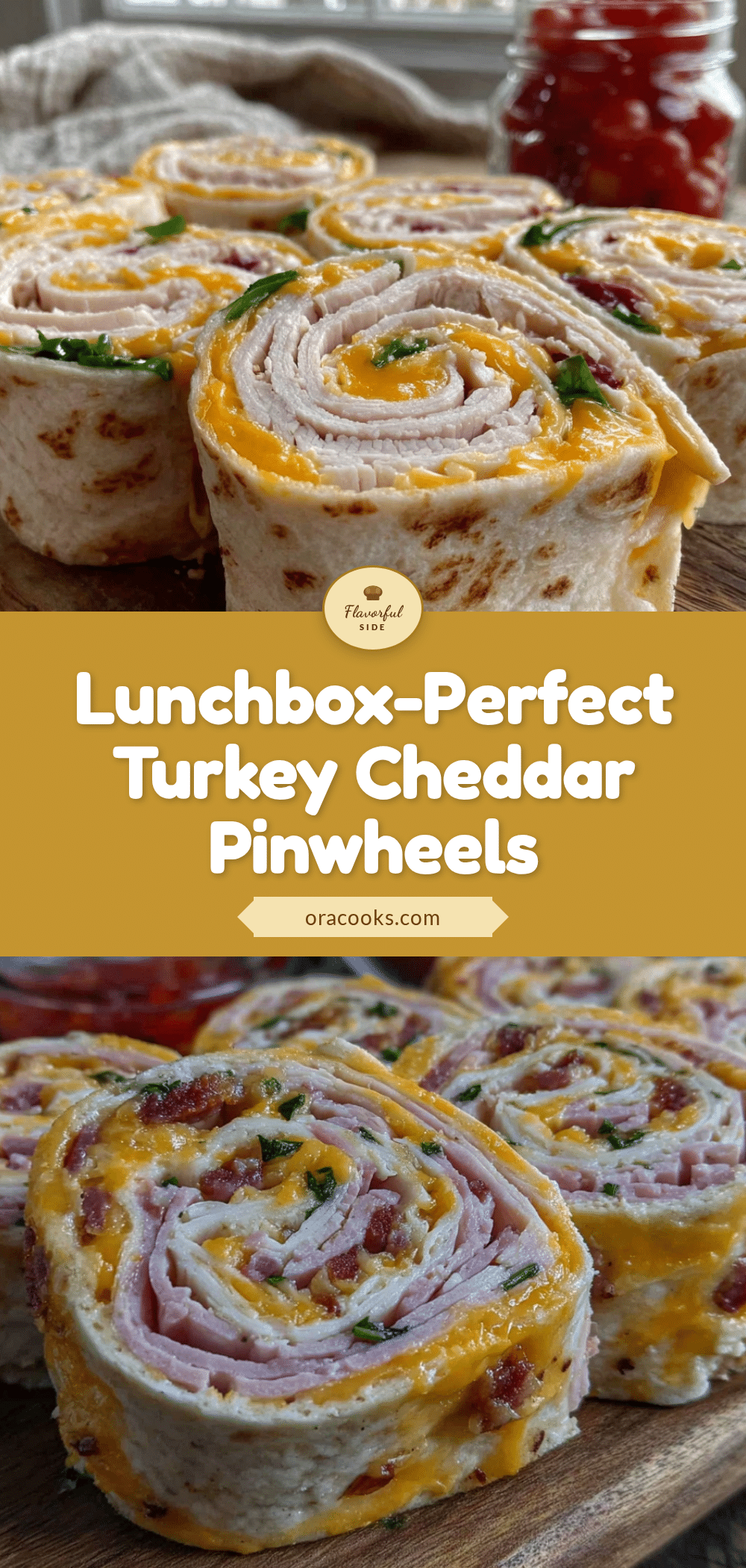 turkey cheddar pinwheel wraps recipe