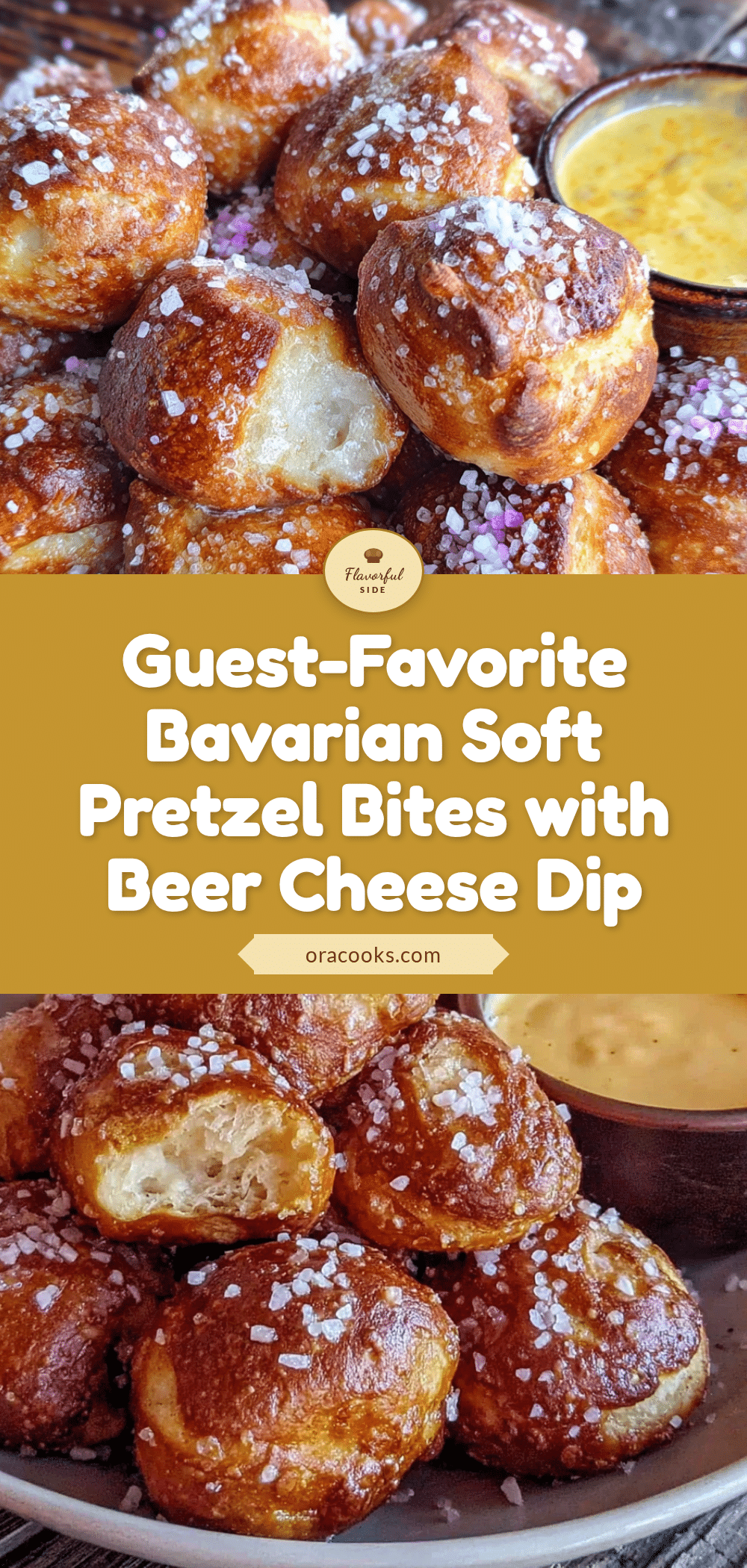 Bavarian soft pretzel bites with beer cheese dip recipe