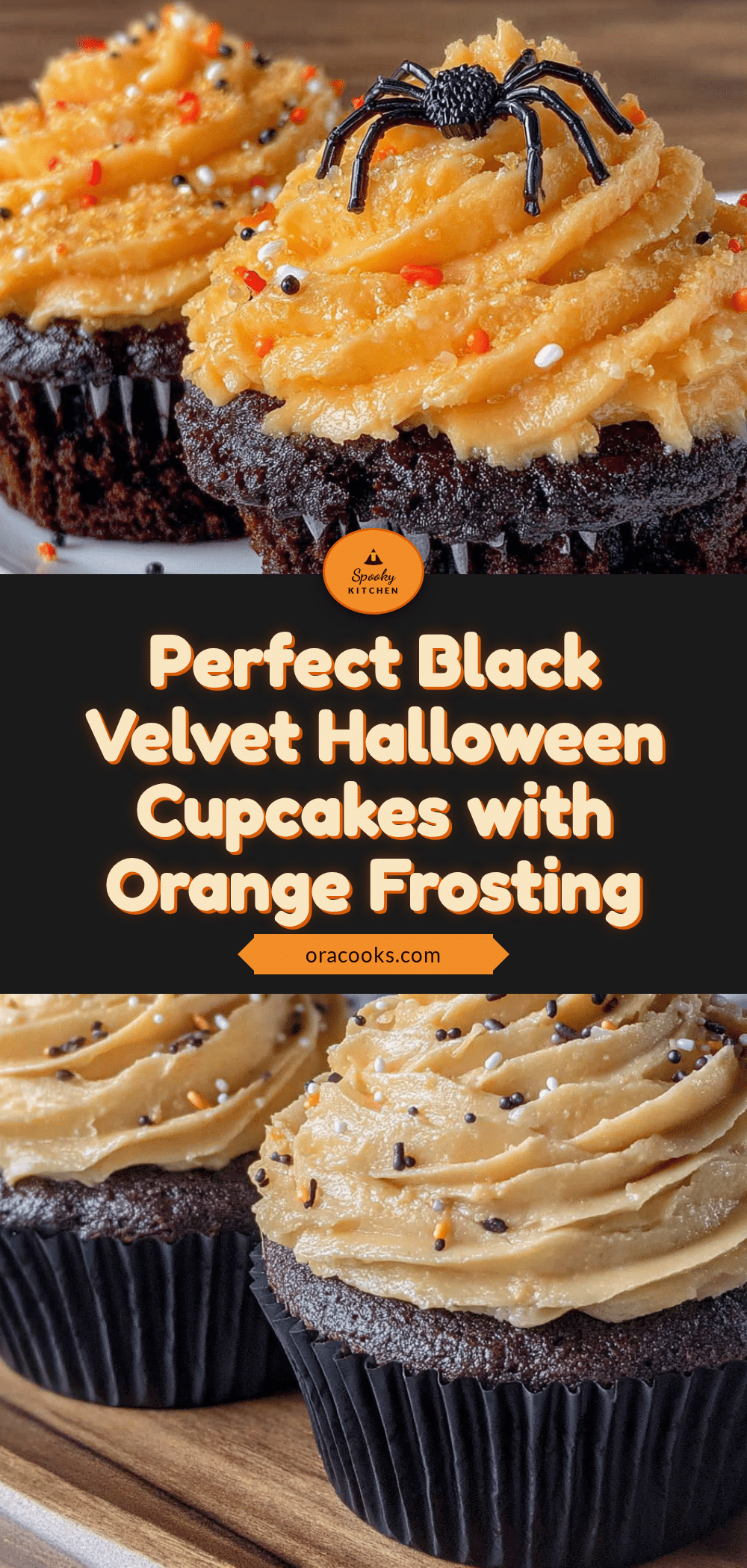 black velvet Halloween cupcakes recipe