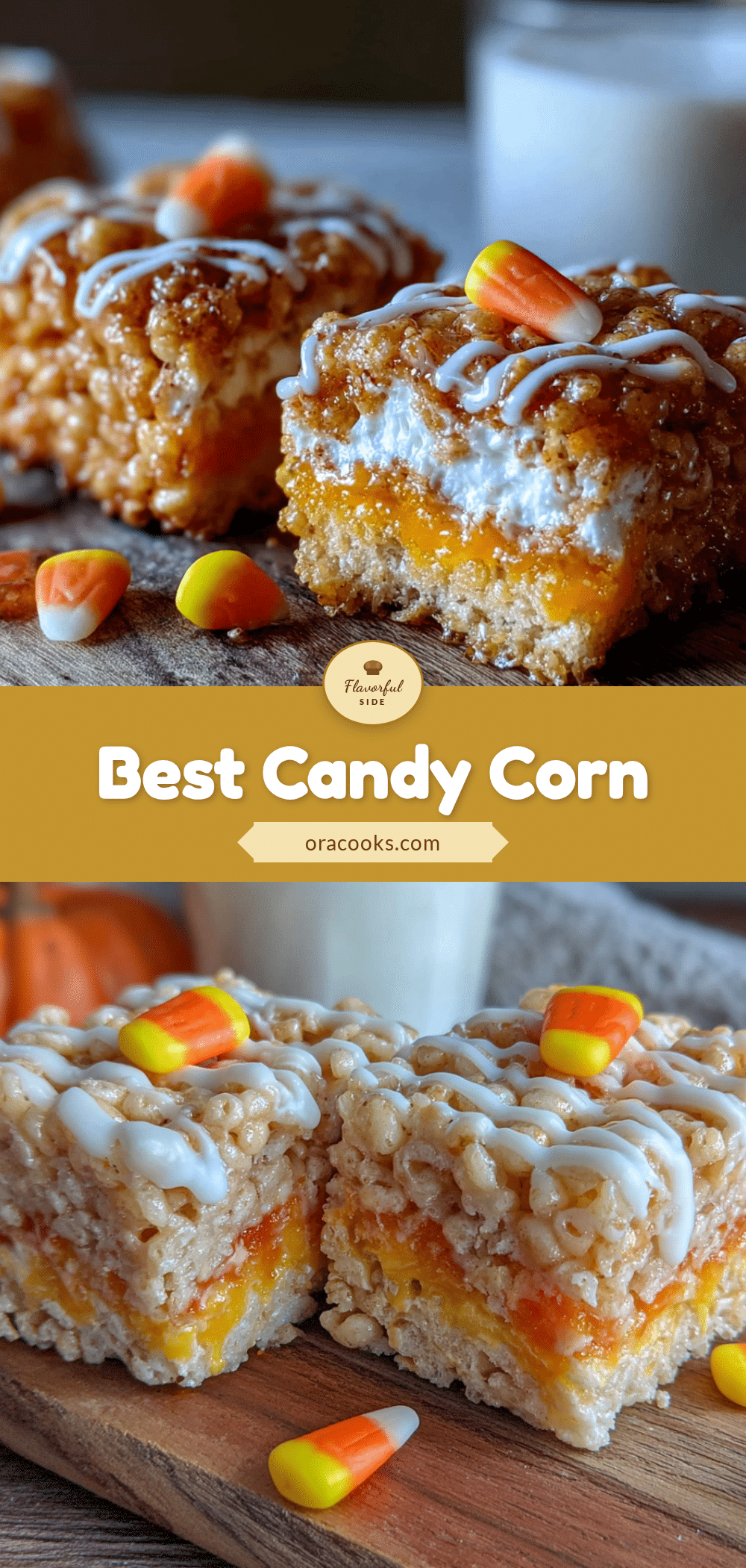 candy corn rice krispie treats recipe