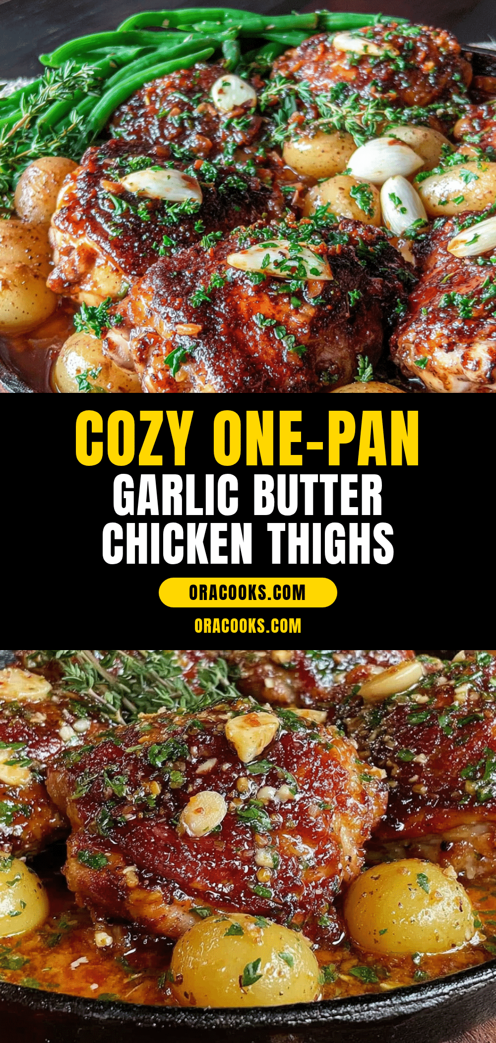 cozy one-pan garlic butter chicken thighs recipe