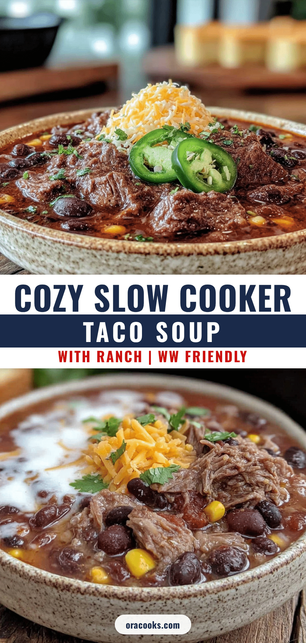 cozy slow cooker taco soup recipe