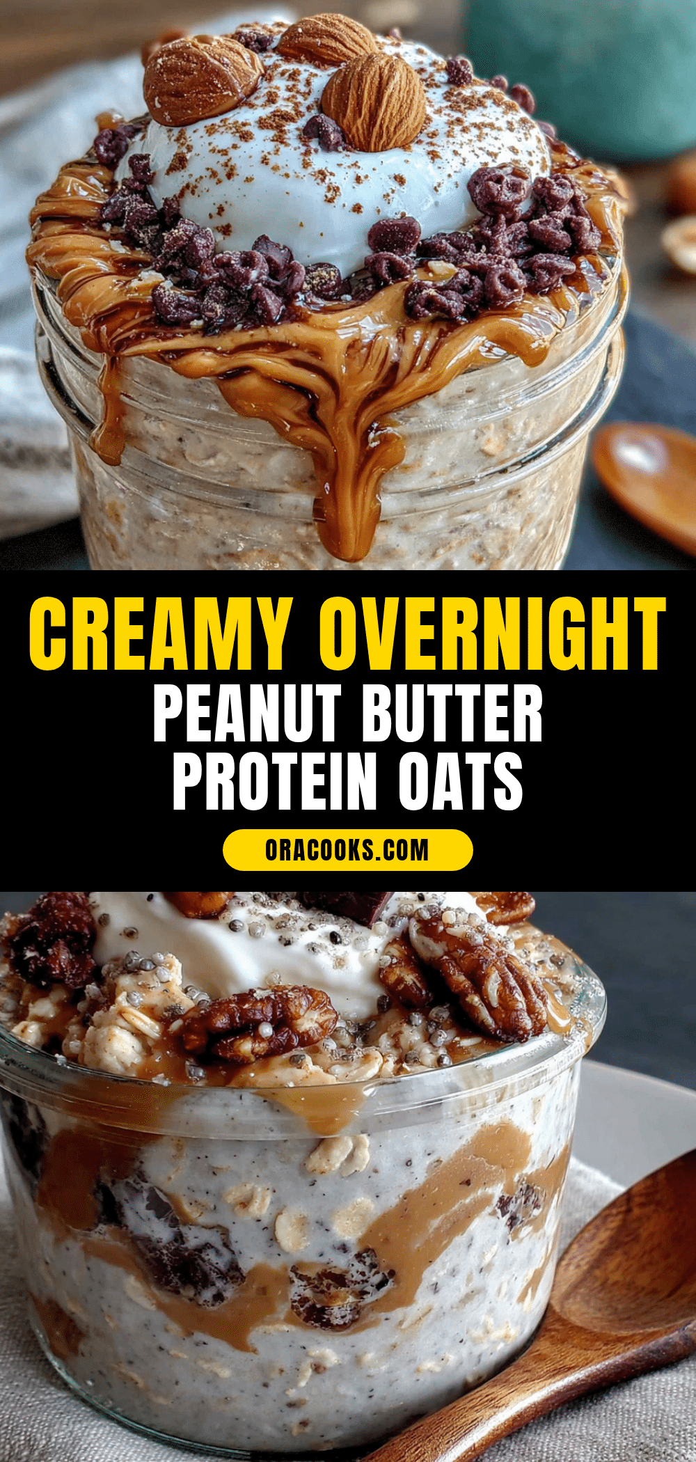 creamy overnight peanut butter protein oats recipe