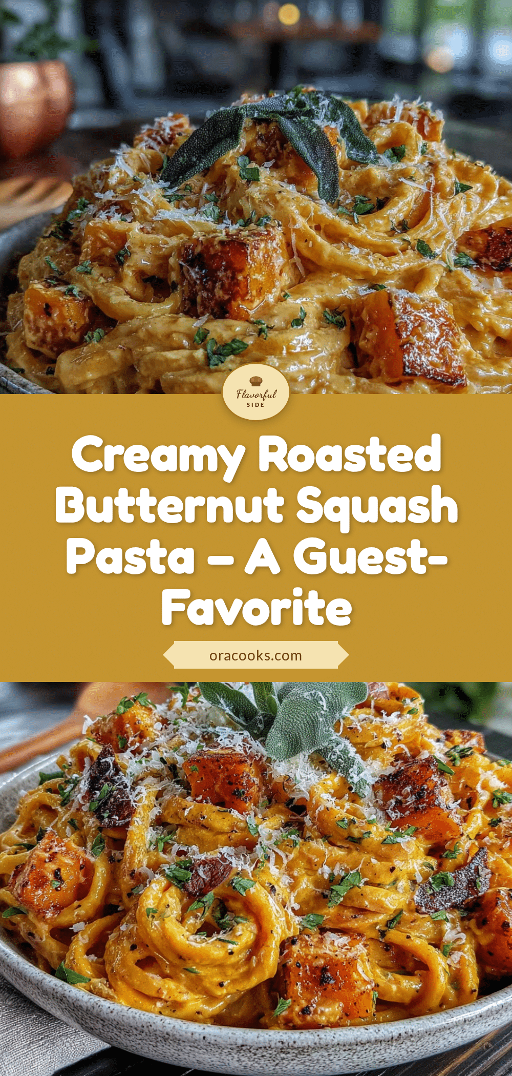 creamy roasted butternut squash pasta recipe