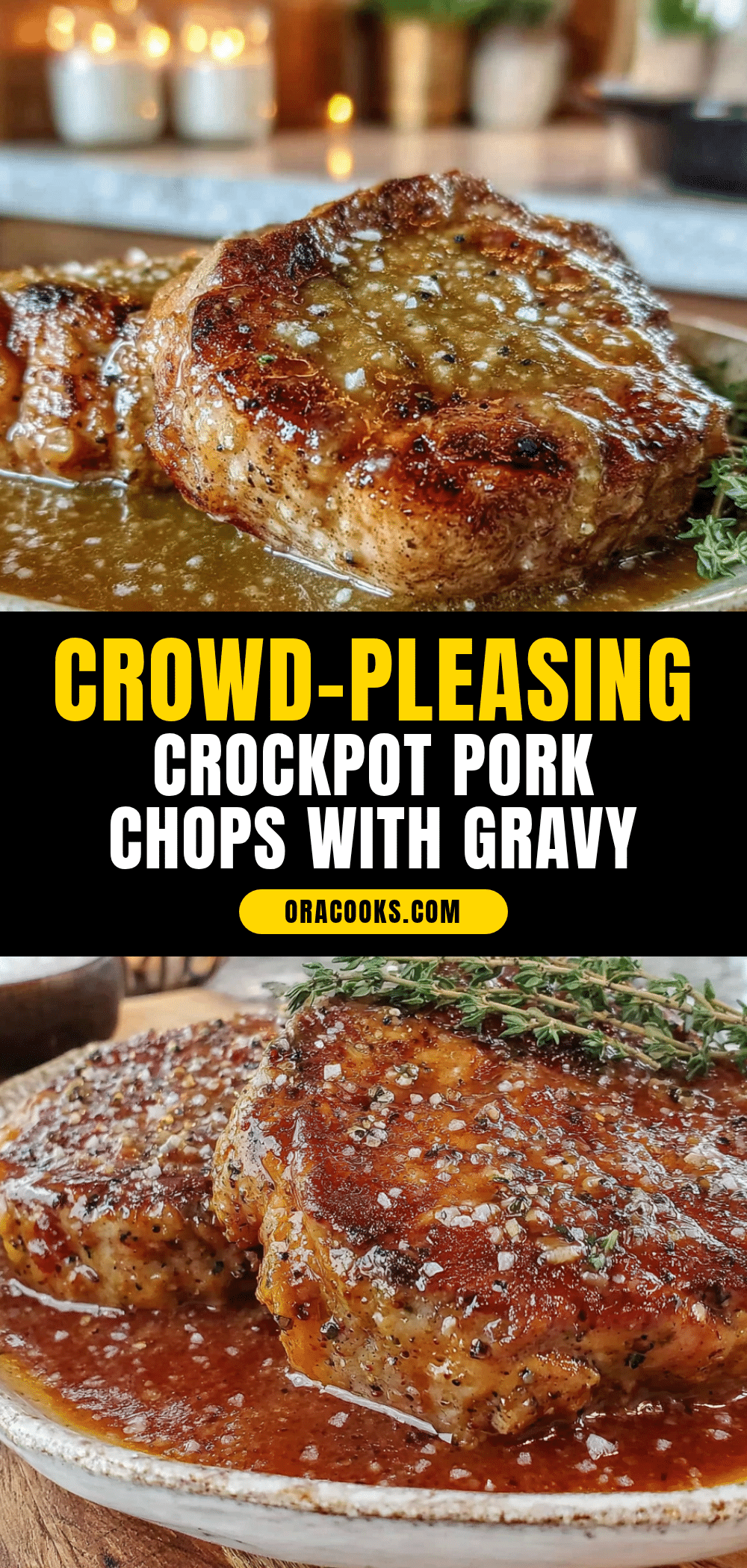 crockpot pork chops with gravy recipe