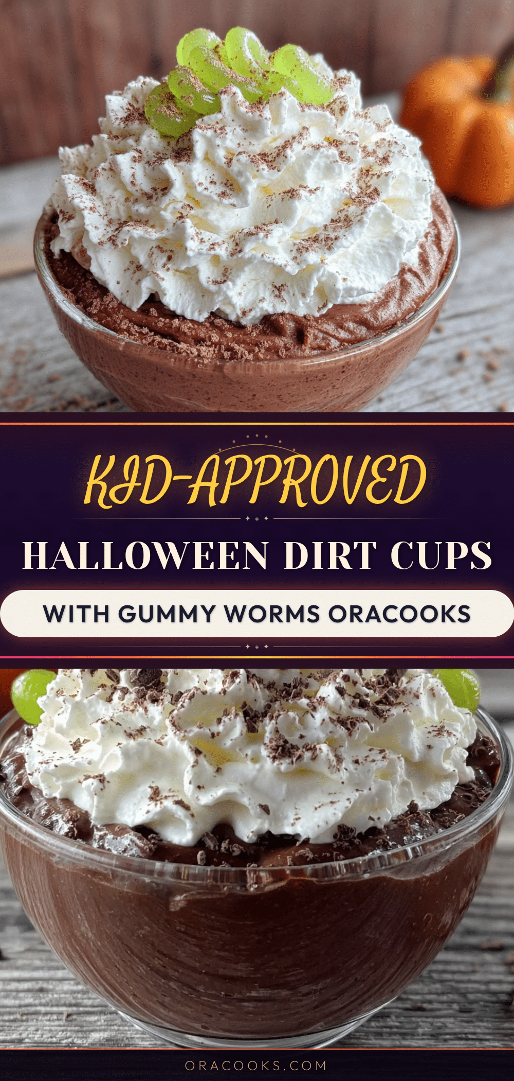 halloween dirt cups with gummy worms recipe