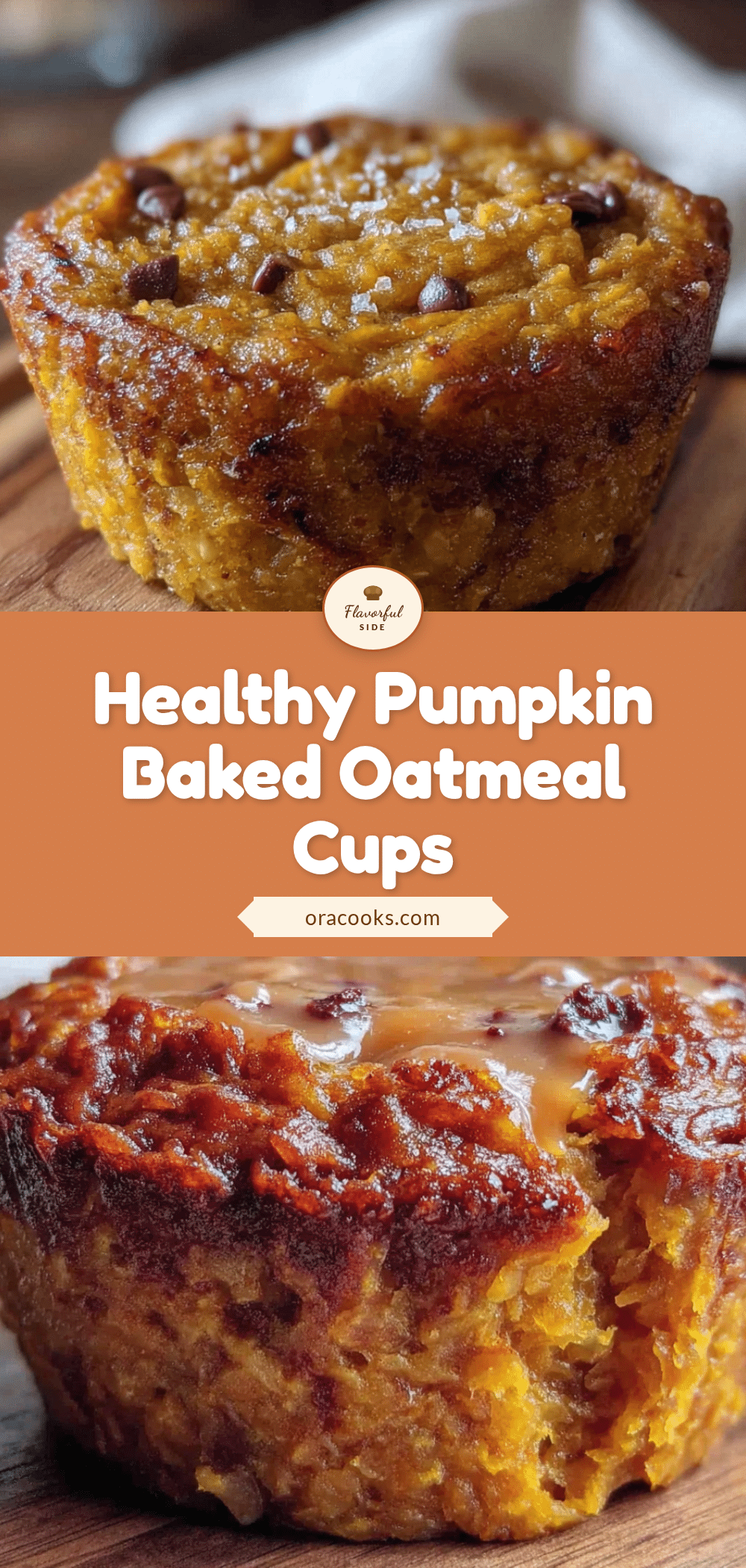 healthy pumpkin baked oatmeal cups recipe