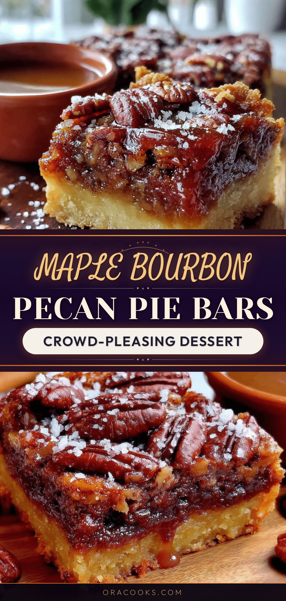 maple bourbon pecan pie bars recipe