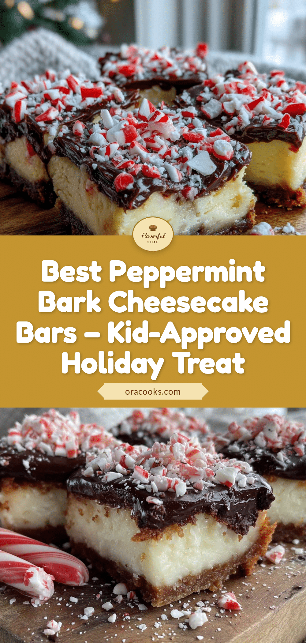peppermint bark cheesecake bars recipe