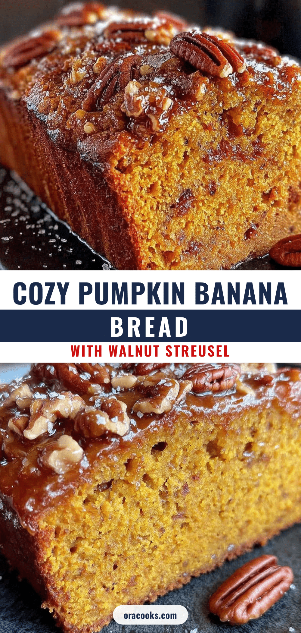 pumpkin banana bread with walnut streusel recipe