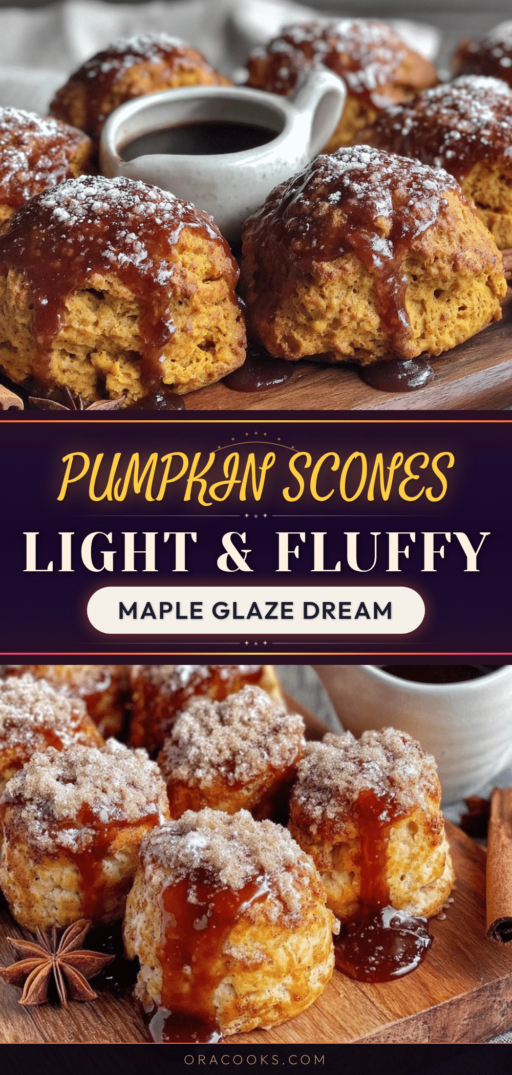 pumpkin scones with maple glaze recipe