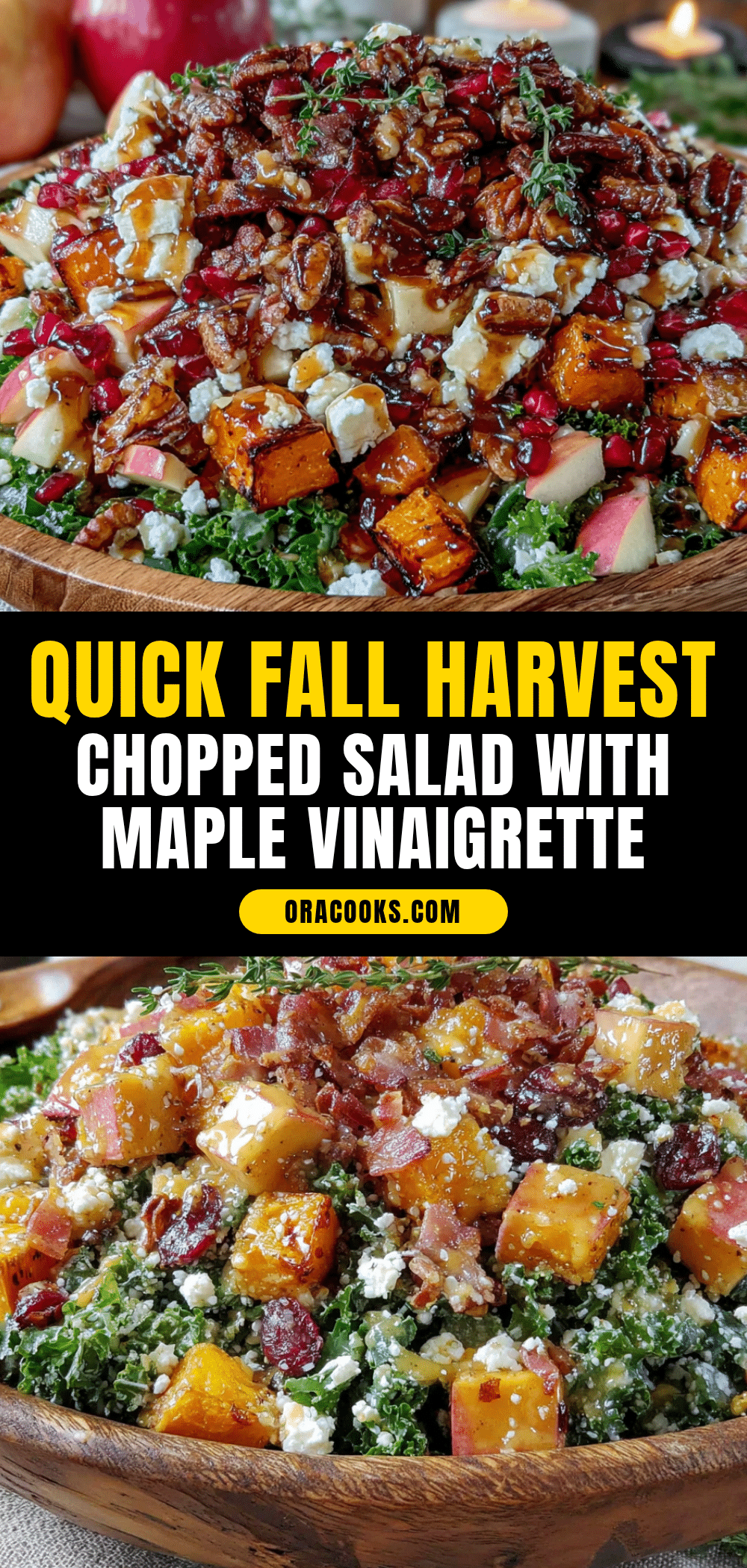 quick fall harvest chopped salad recipe