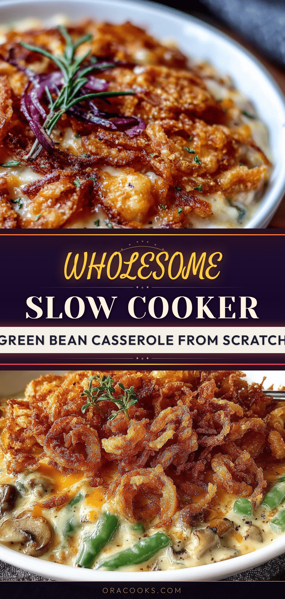 Wholesome Slow Cooker Green Bean Casserole from Scratch recipe