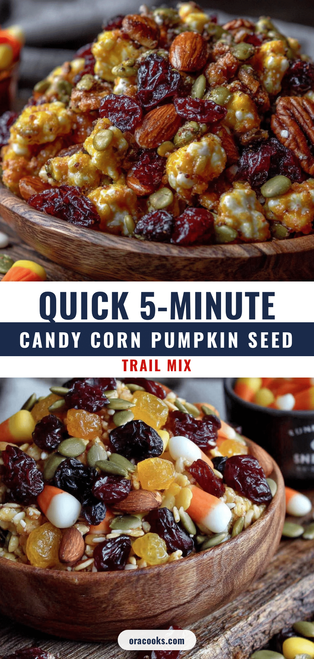 5-minute candy corn pumpkin seed trail mix recipe