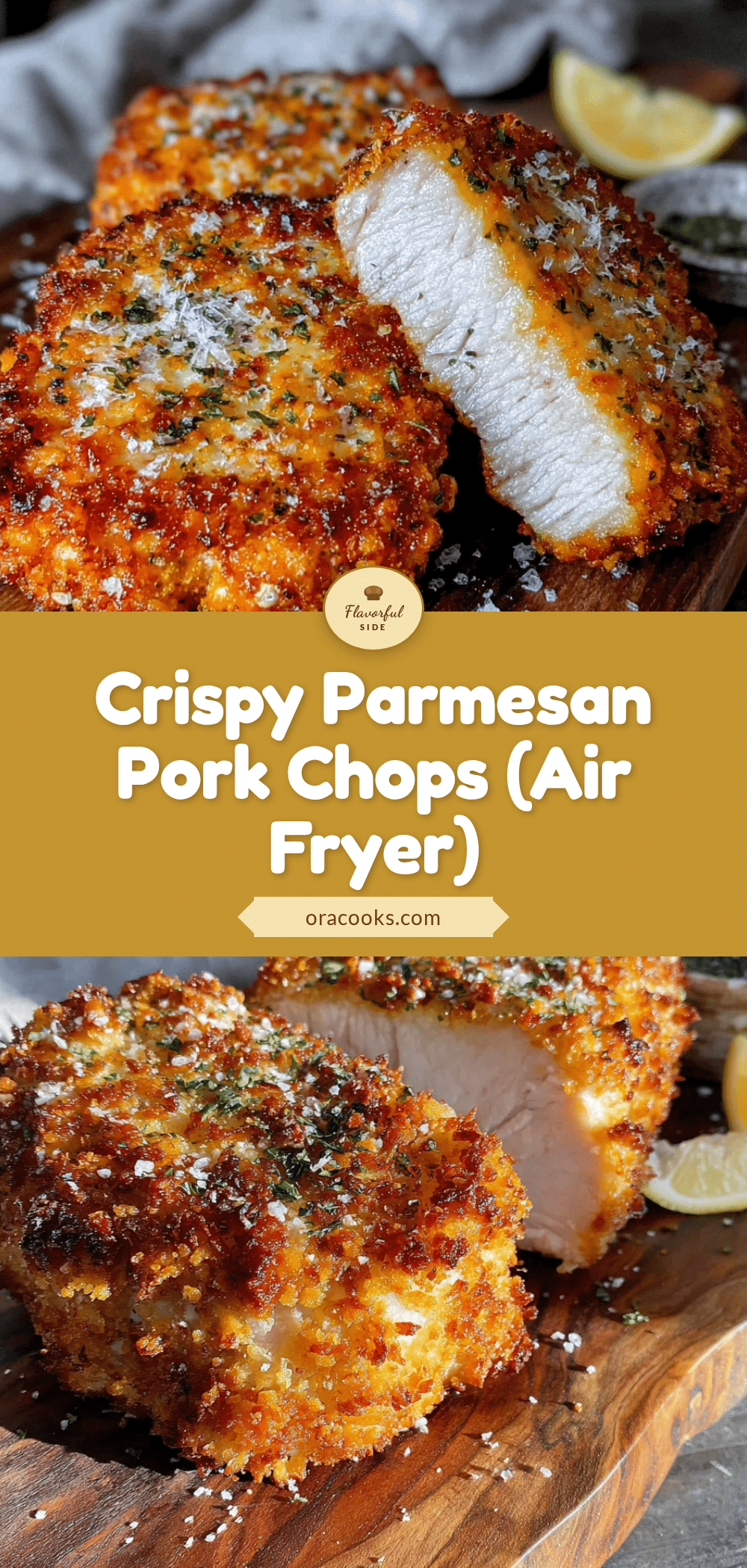 air fryer crispy parmesan pork chops recipe
