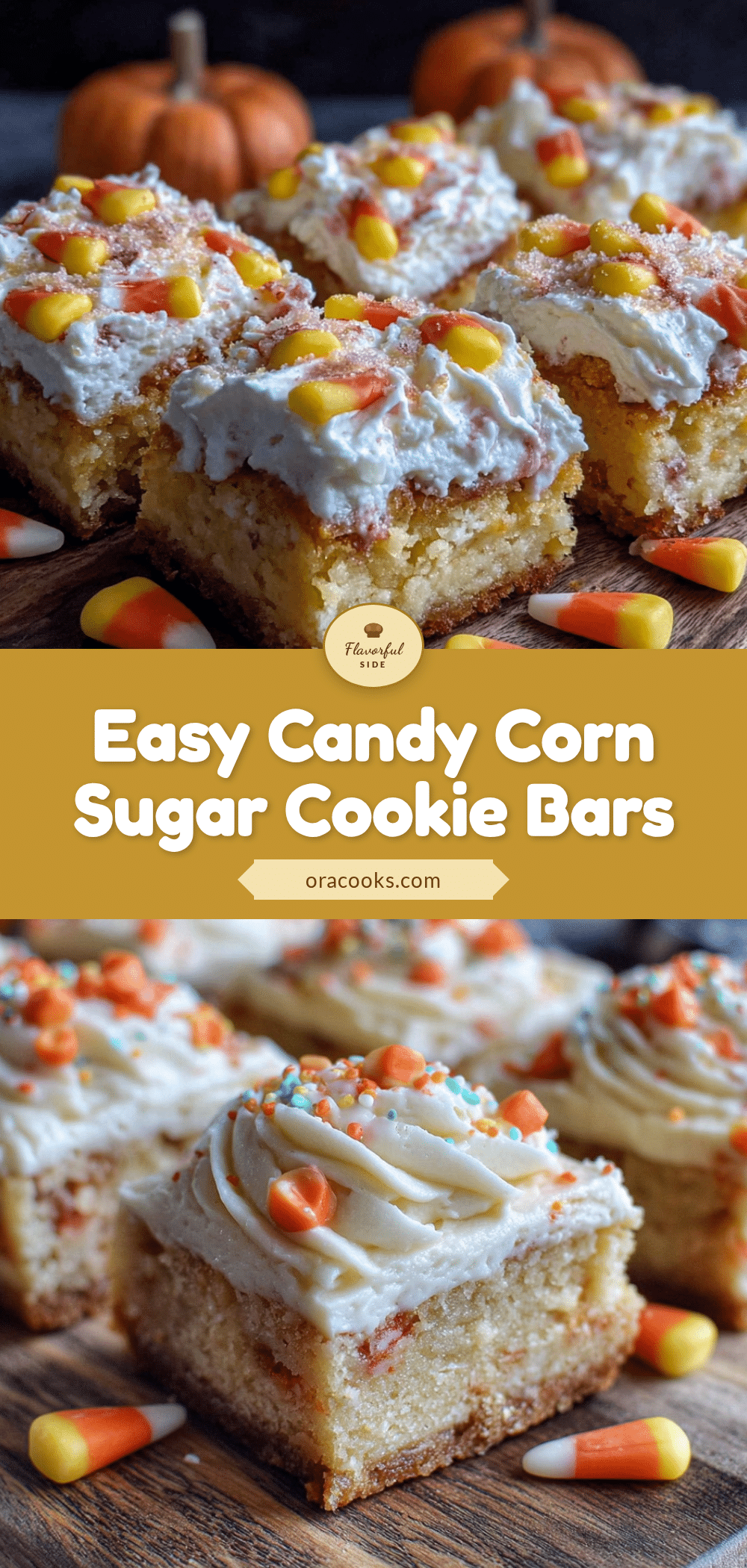 candy corn sugar cookie bars recipe