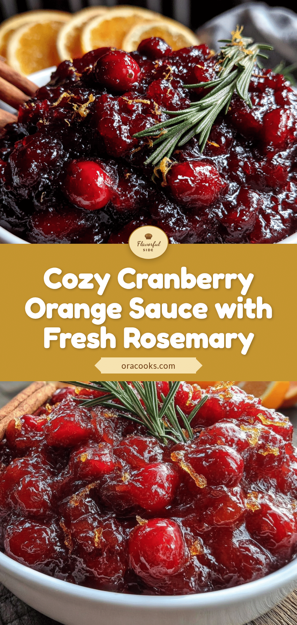 cranberry orange sauce with rosemary recipe