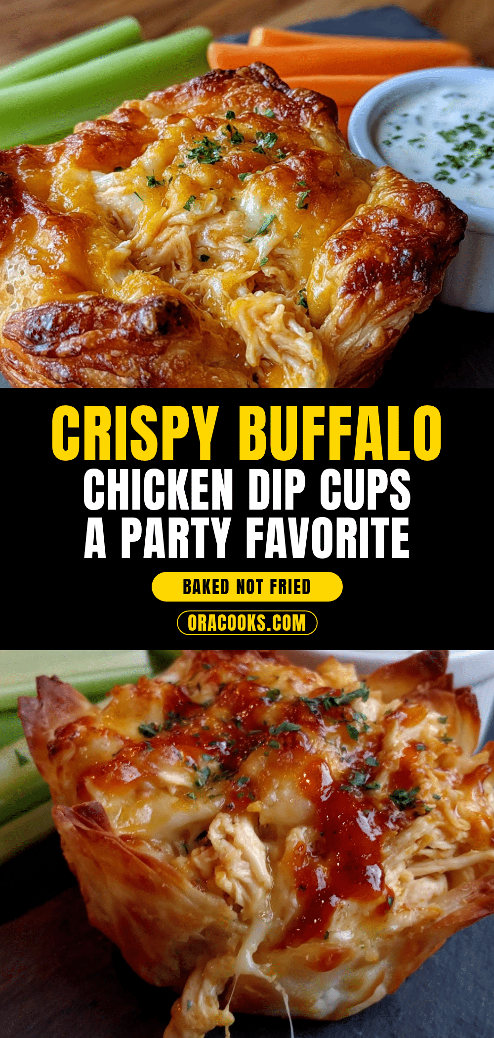 crispy buffalo chicken dip cups recipe