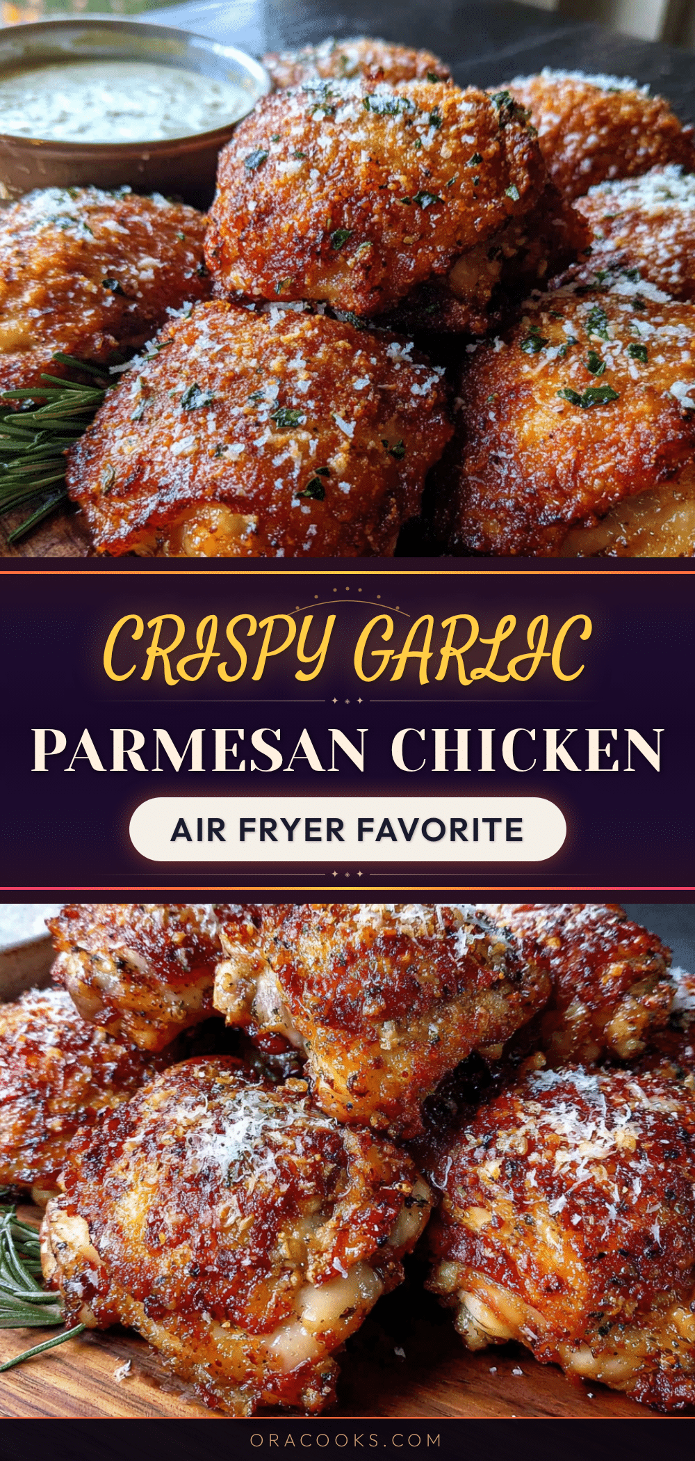 Crispy Garlic Parmesan Chicken Thighs recipe