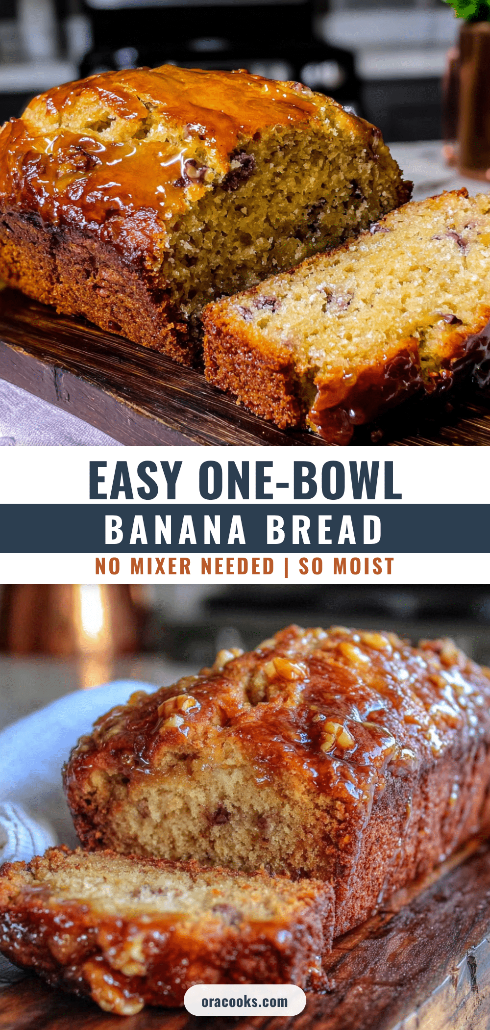 easy one-bowl banana bread recipe
