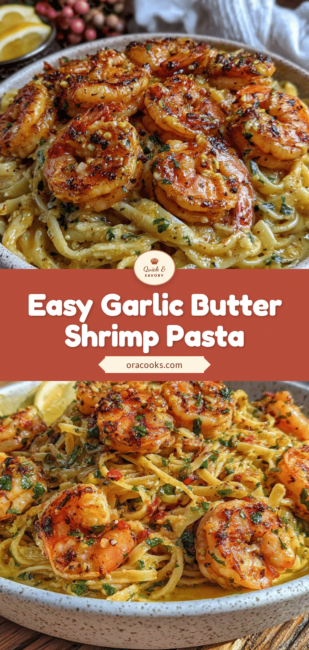 garlic butter shrimp pasta recipe