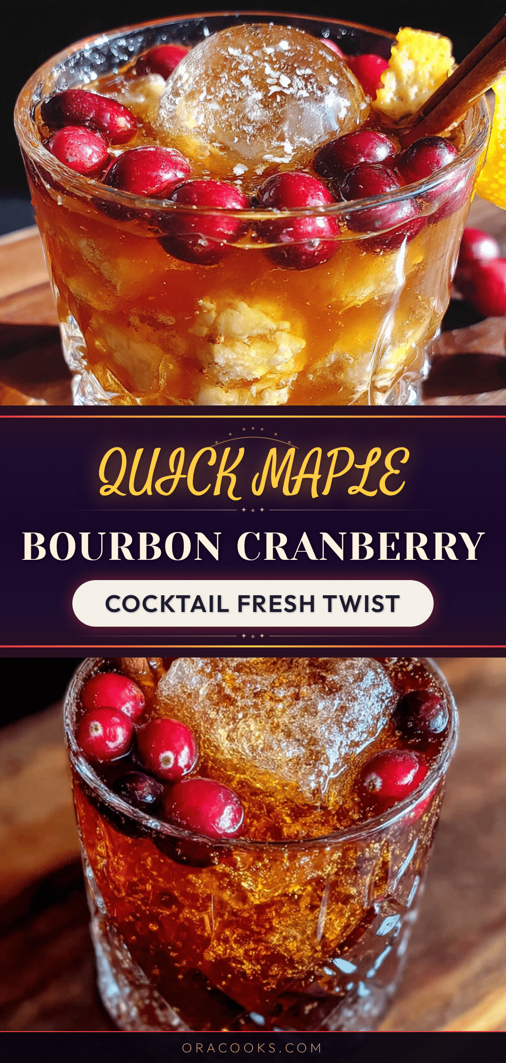 maple bourbon cranberry cocktail recipe