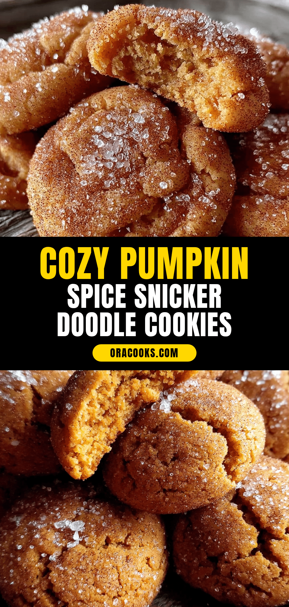 pumpkin spice snickerdoodle cookies recipe