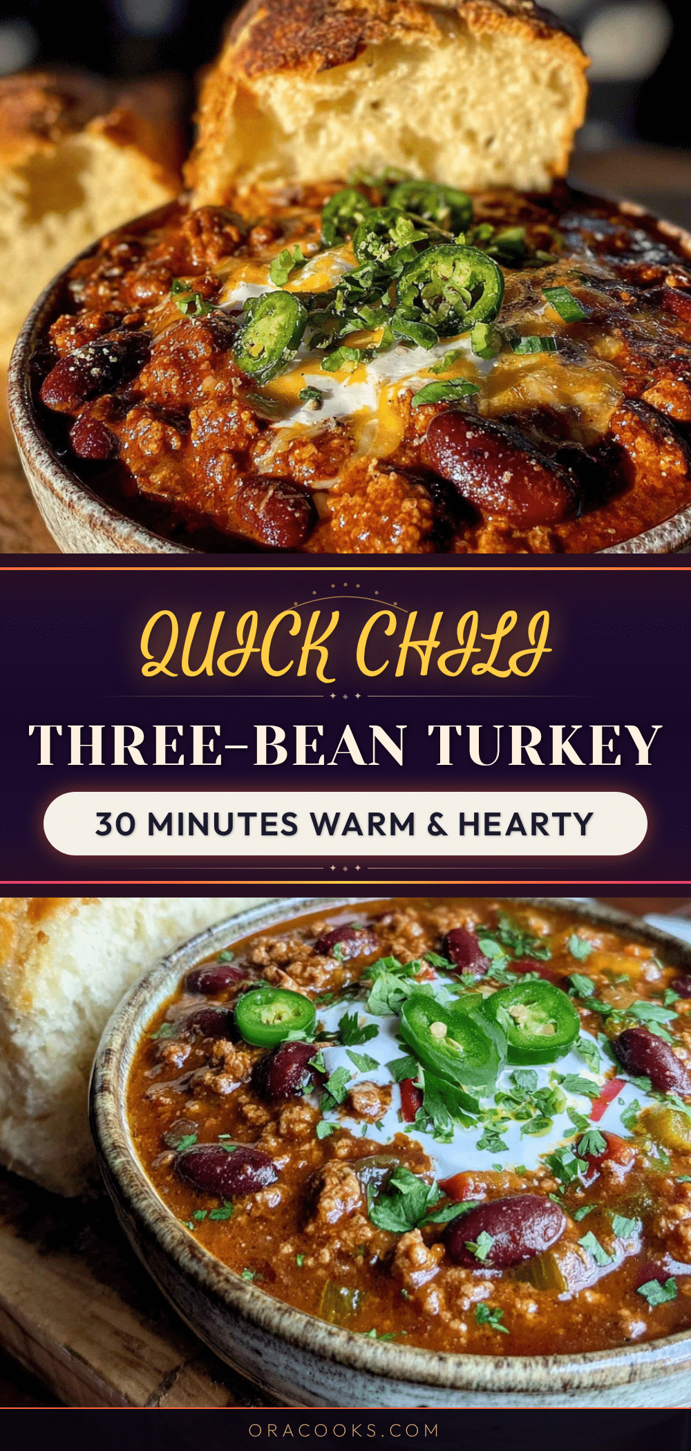 Quick Three-Bean Turkey Chili recipe
