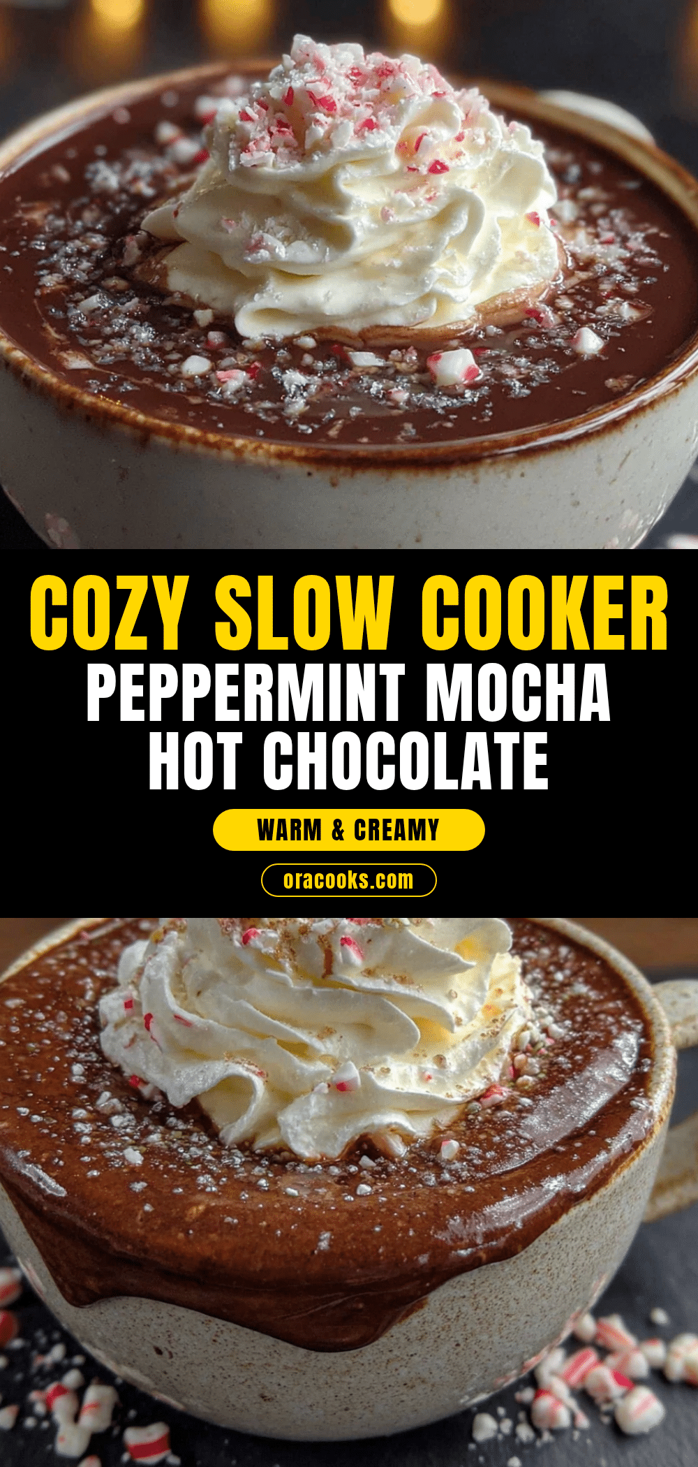 slow cooker peppermint mocha hot chocolate recipe