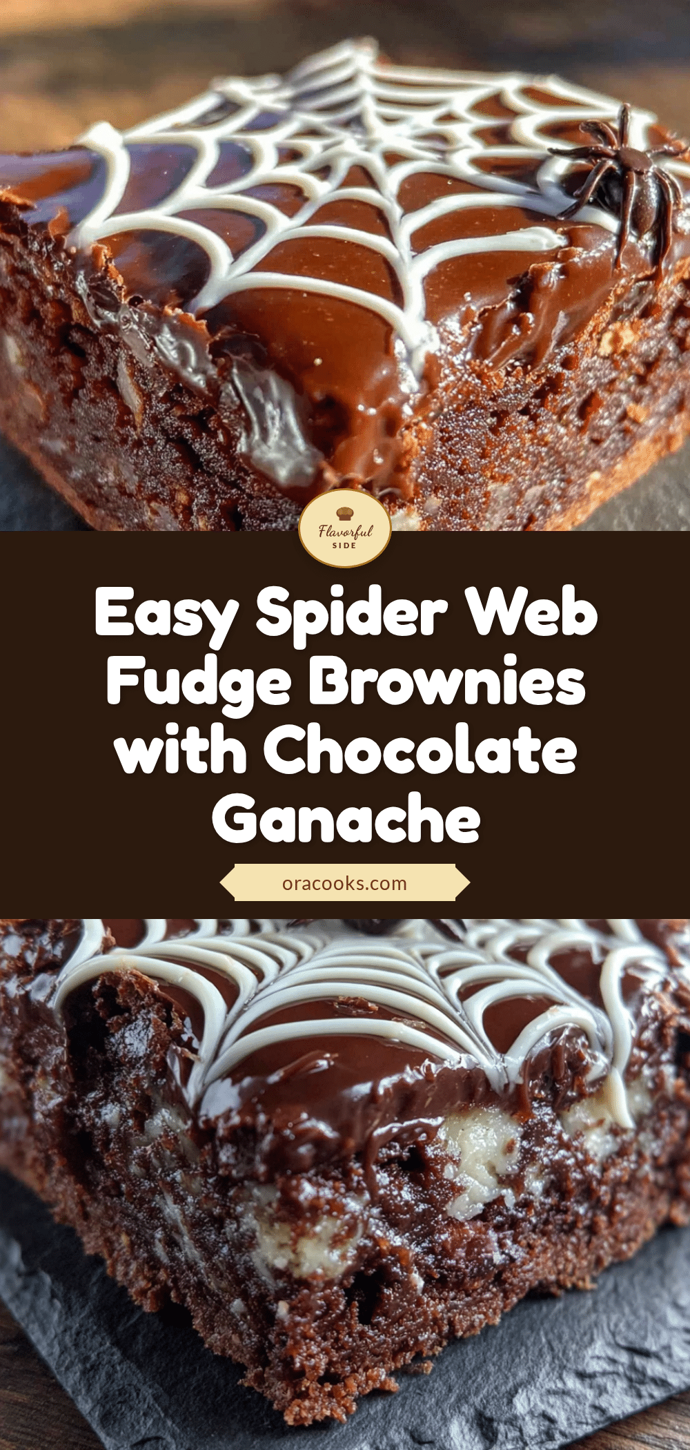 spider web fudge brownies recipe