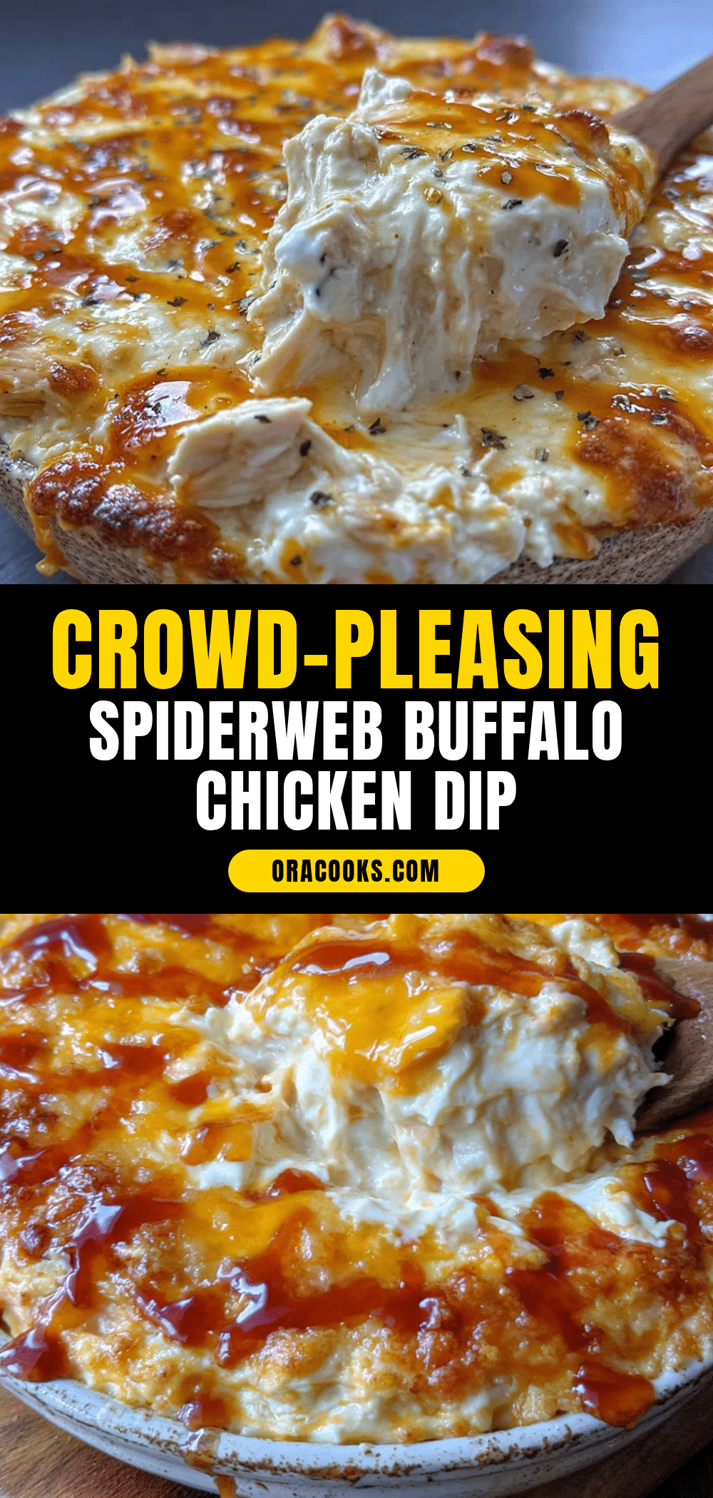 spiderweb buffalo chicken dip recipe