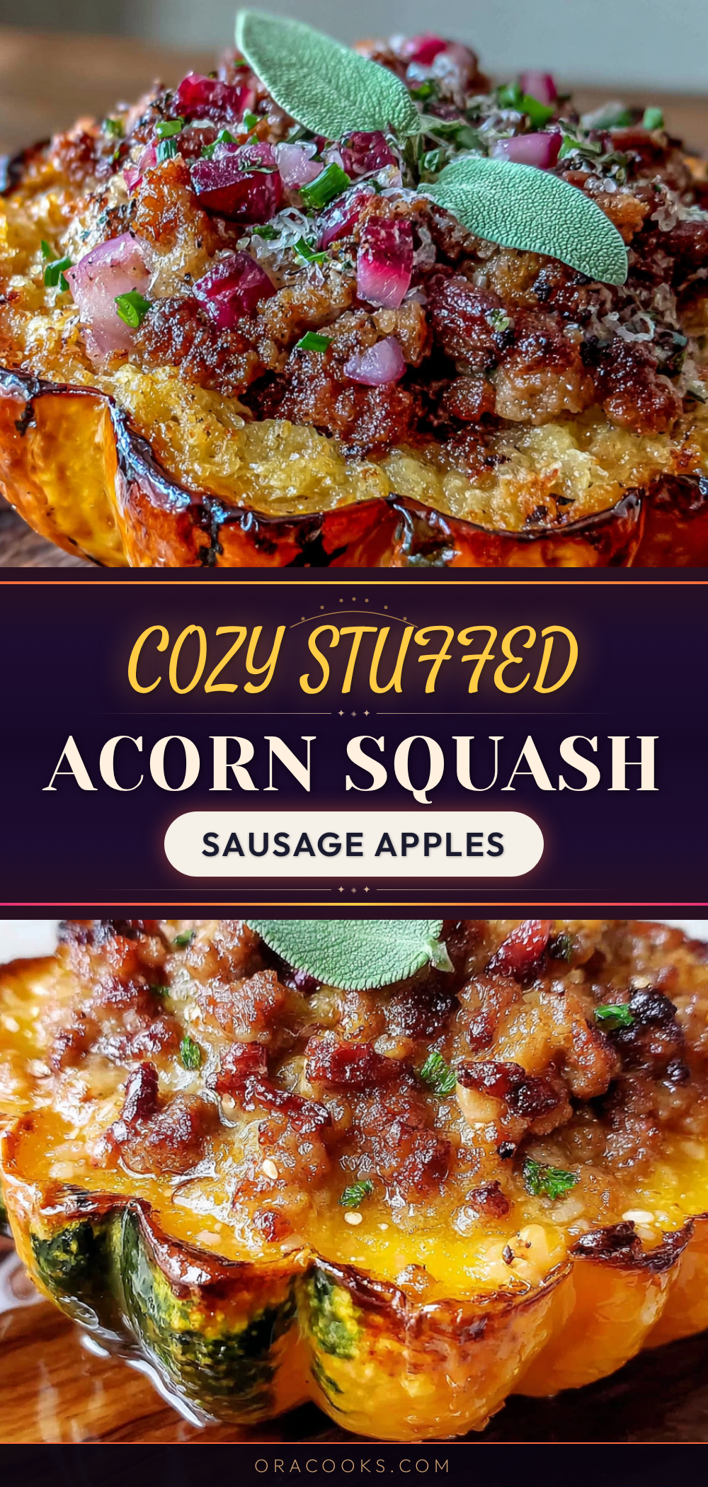 stuffed acorn squash with sausage and apples recipe