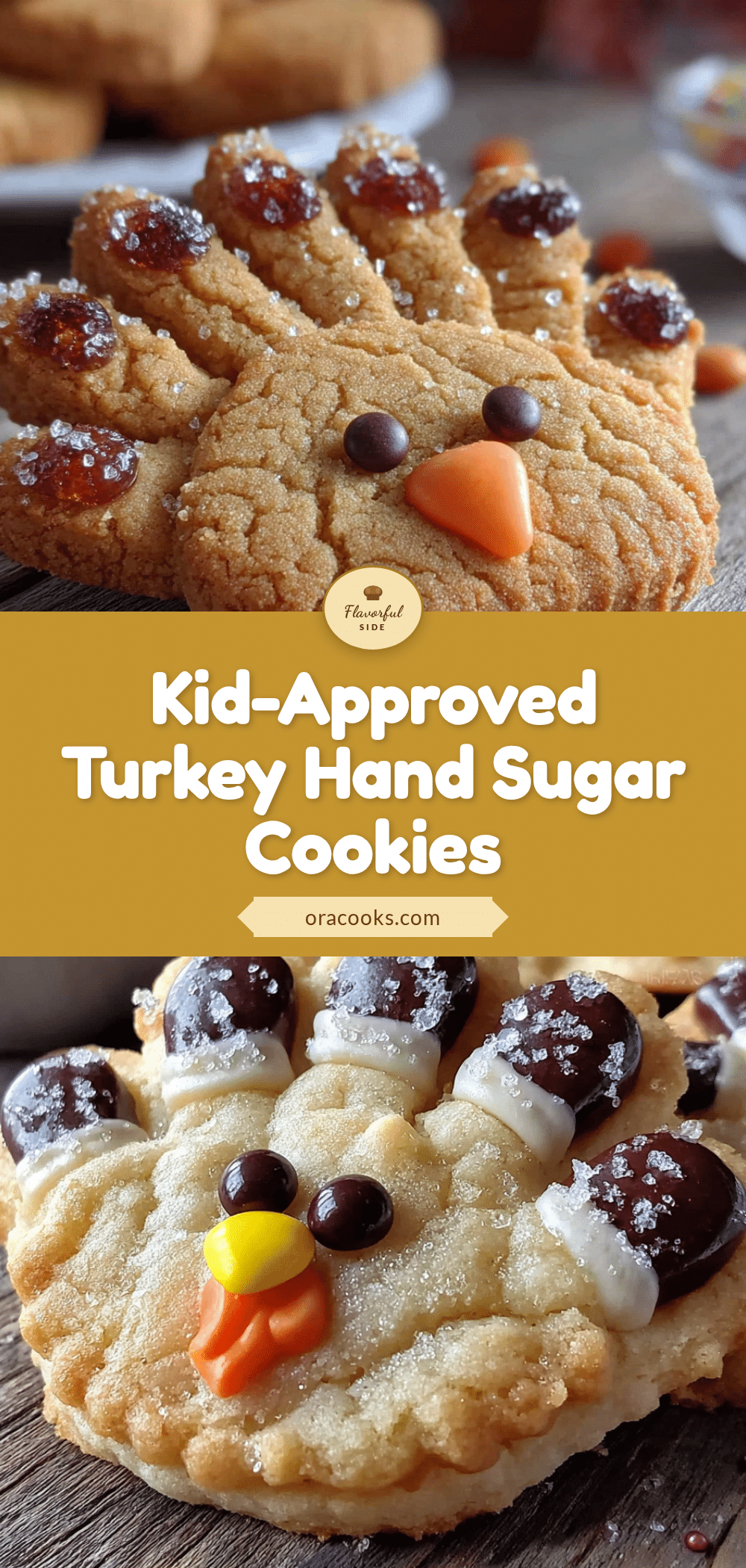 turkey hand sugar cookies recipe